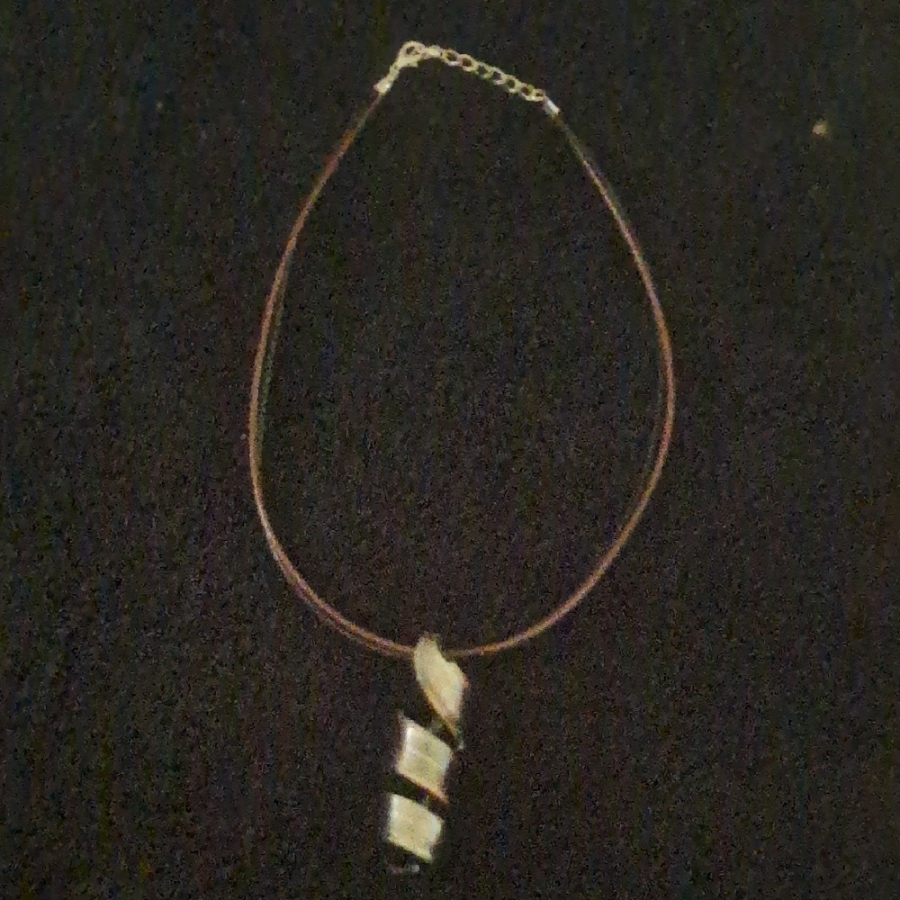 Silver Spiral Necklace Elegant Minimalist Design